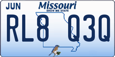 MO license plate RL8Q3Q