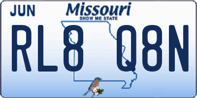 MO license plate RL8Q8N