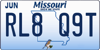 MO license plate RL8Q9T