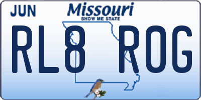 MO license plate RL8R0G