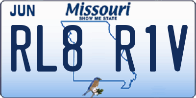 MO license plate RL8R1V