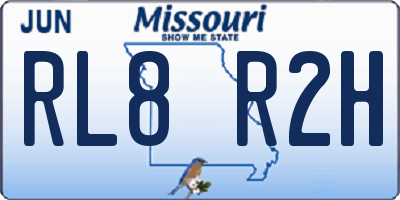 MO license plate RL8R2H