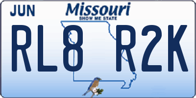MO license plate RL8R2K