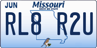 MO license plate RL8R2U