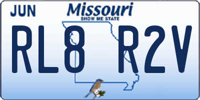 MO license plate RL8R2V