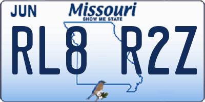 MO license plate RL8R2Z