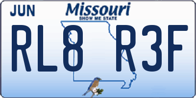 MO license plate RL8R3F