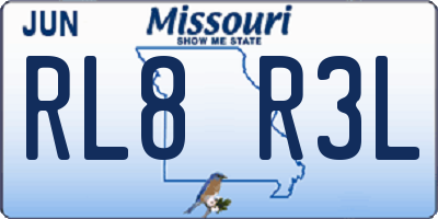 MO license plate RL8R3L