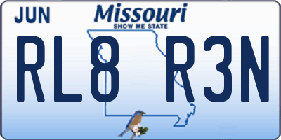 MO license plate RL8R3N