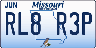 MO license plate RL8R3P