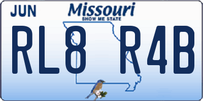 MO license plate RL8R4B