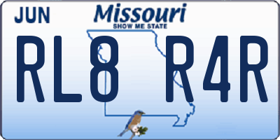MO license plate RL8R4R