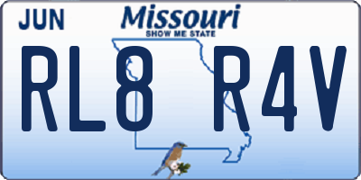 MO license plate RL8R4V