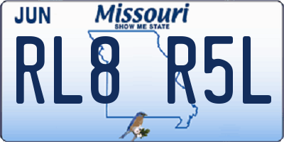 MO license plate RL8R5L