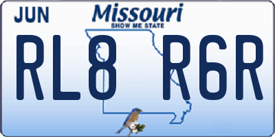 MO license plate RL8R6R