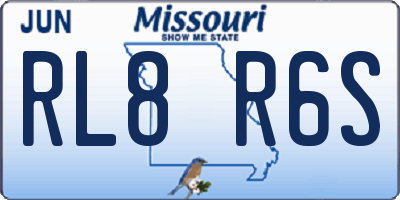 MO license plate RL8R6S