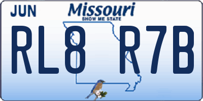 MO license plate RL8R7B