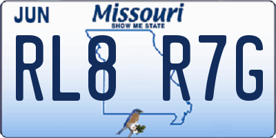 MO license plate RL8R7G