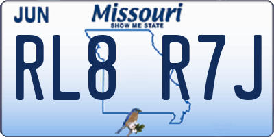 MO license plate RL8R7J