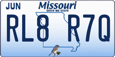 MO license plate RL8R7Q