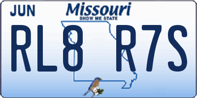MO license plate RL8R7S