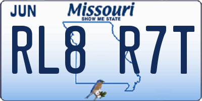 MO license plate RL8R7T