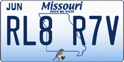 MO license plate RL8R7V