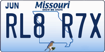 MO license plate RL8R7X