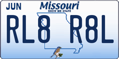 MO license plate RL8R8L