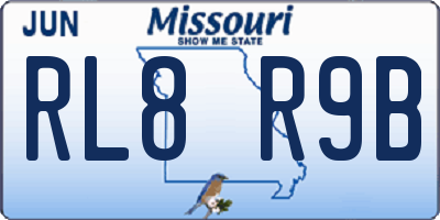 MO license plate RL8R9B