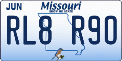 MO license plate RL8R9O