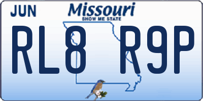 MO license plate RL8R9P
