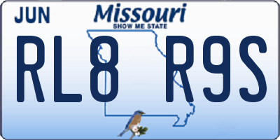 MO license plate RL8R9S