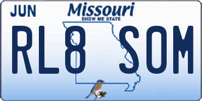 MO license plate RL8S0M
