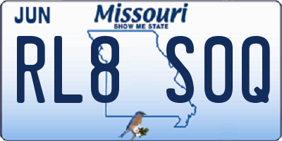 MO license plate RL8S0Q