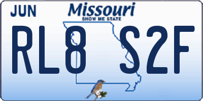 MO license plate RL8S2F