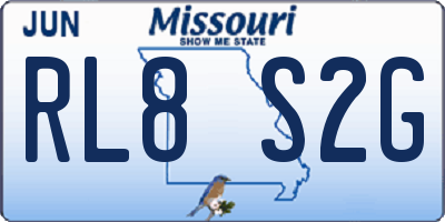 MO license plate RL8S2G