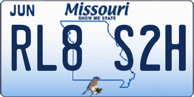 MO license plate RL8S2H