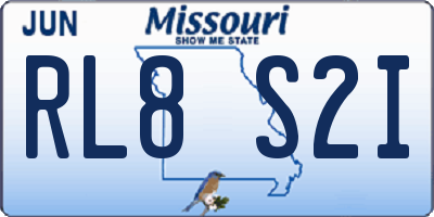 MO license plate RL8S2I