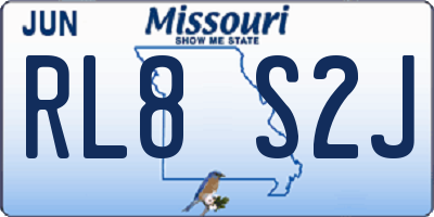 MO license plate RL8S2J