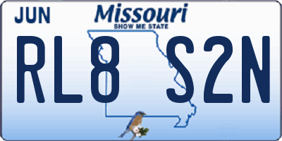MO license plate RL8S2N