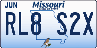 MO license plate RL8S2X