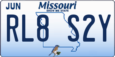MO license plate RL8S2Y