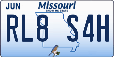 MO license plate RL8S4H