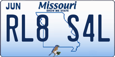 MO license plate RL8S4L