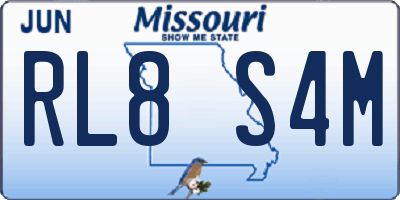 MO license plate RL8S4M