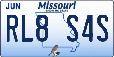 MO license plate RL8S4S