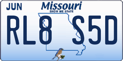 MO license plate RL8S5D