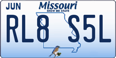 MO license plate RL8S5L