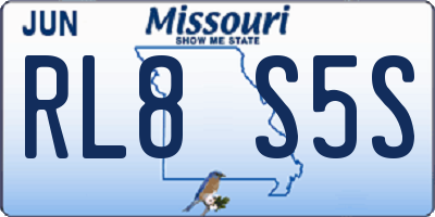 MO license plate RL8S5S